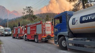 Ankara Büyükşehir Belediyesi yangın bölgelerine personel, araç ve gıda yardımı takviyesini sürdürüyor