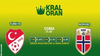 Türkiye-Norveç maçının Kral Oranları iddaa’da!