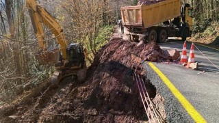 Kartepe Maşukiyede meydana gelen heyelana acil müdahale edildi