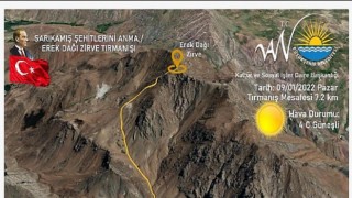 Büyükşehir Sarıkamış Şehitleri İçin Erek Dağına Tırmanış Düzenliyor