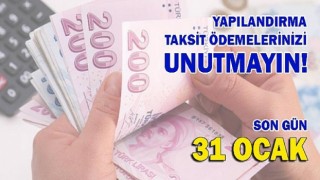 Yapılandırma Taksit Ödemelerinizi Unutmayın!