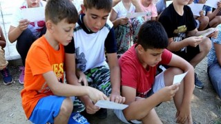 Kırsal mahalle çocukları oryantiring ile tanışıyor