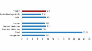 Yurt dışı üretici fiyat endeksi (YD-ÜFE) yıllık Yüzde 110,66, aylık Yüzde 9,18 arttı