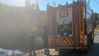 Aydın Büyükşehir Belediyesi İtfaiyesi’nden arazi yangınına hızlı müdahale