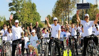 Gelenekselleşen 2.nci yetev bisiklet günü etkinliğinde öğrenci öğretmenler ve veliler tek yürek oldu