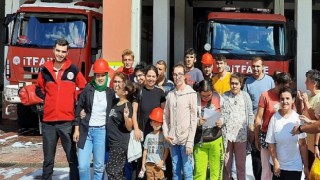 Özel çocuklardan Büyükşehir İtfaiyesine ziyaret