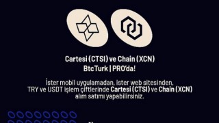 Cartesi (CTSI) ve Chain (XCN) BtcTurk PRO’da listelendi