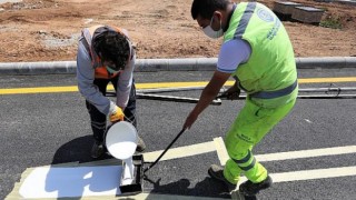 Muğla Büyükşehir’den 8 bin km yol çizgi çalışması