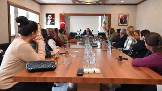 Okul aile birliği başkanlarından Başkan Topaloğlu&#39;na ziyaret