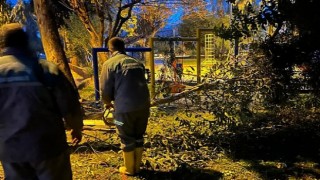 Kemer de fırtına ve yağmur etkili oldu