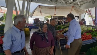 Başkan Topaloğlu Kuzdere pazarında