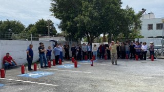Bodrum Belediye AŞ personeline yangın müdahale konularında eğitim verildi