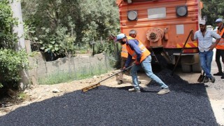 Manavgatta sıcak asfalt çalışması