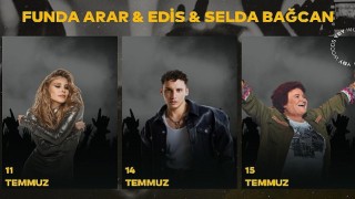 Funda Arar, Edis ve Selda Bağcan İstanbul&#39;un En Büyük Açık Hava Sahnesi YBY Woods&#39;ta