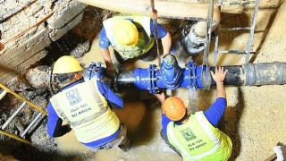 KOSKİden 4 farklı noktada eşzamanlı vana değişim çalışması