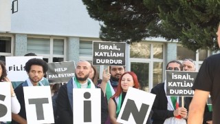 Deü öğrencilerinden israil zulmüne kınama