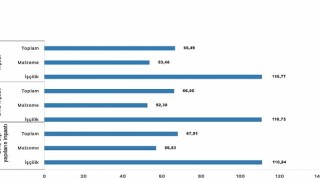 İnşaat maliyet endeksi yıllık yüzde 66,49 arttı, aylık yüzde 1,52 arttı