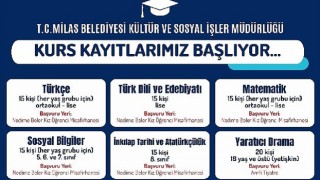 Milas Belediyesinin eğitime destek kurslarına başvurular başladı