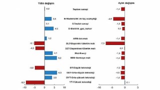Sanayi üretimi yıllık yüzde 0,2 arttı