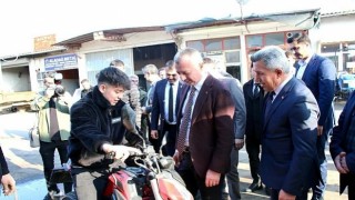 Kandırada güç birliği: Büyükakın, Turan ve Ölmez birlikte esnaf gezdi