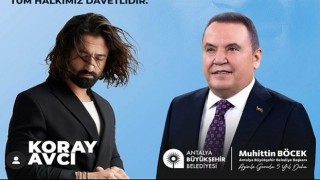 Atatürkün Antalyaya gelişi Koray Avcı konseriyle kutlanacak