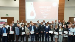Kan Bağışı Çalışmaları Sertifika Töreni Gerçekleştirildi
