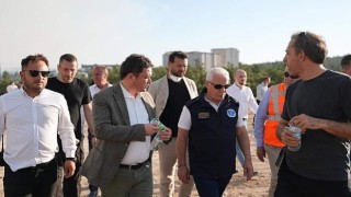 Başkan Aydın yangın bölgesinde