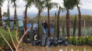 Başkan Turan aşırı yağışlardan etkilenen üreticilerin yanında