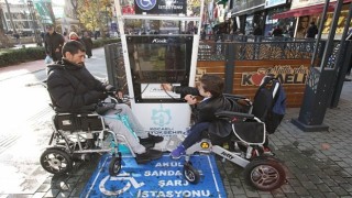 Engelsiz Kocaelinde akülü şarj istasyonları pırıl pırıl