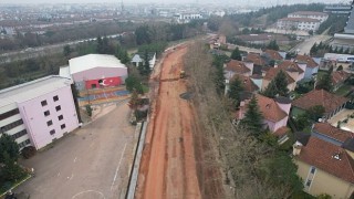 Alikahya tramvay hattı, Kocaeli Stadına doğru hızla ilerliyor Büyükşehir ulaşımda çığır açıyor