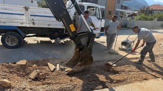 Kuzdere Mahallesi nde yama çalışmaları