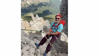 TEGV eğitim gönüllüsü M. Sacit Erdem, Dolomoti Dağlarına tırmanışıyla 350 çocuğun eğitimine destek oldu