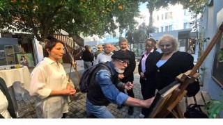 Başkan Topaloğlu resim sergisine katıldı