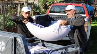 Büyükşehiden yangın mağduru üreticilere destek