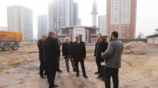 Başkan Pekyatırmacı Yapımı Devam Eden Yazır Mahalle Külliyesinde İncelemelerde Bulundu