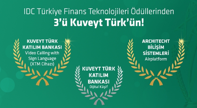 IDC Türkiye'den Kuveyt Türk’e ikisi altın üç ödül birden!