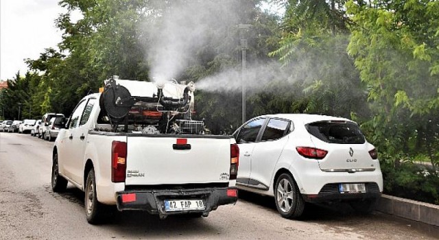 Aksaray Belediyesi şehir genelinde ilaçlama seferberliğini sürdürüyor