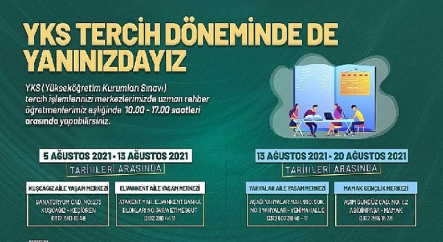 Ankara Büyükşehir Belediyesi YKS sonrası öğrencilere tercih desteği sağlayacak