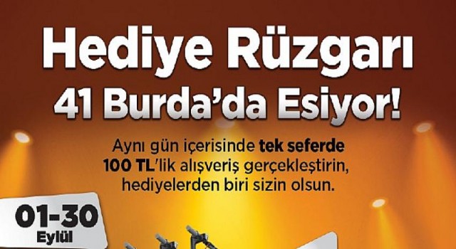41 Burda AVM’de hediye rüzgârı