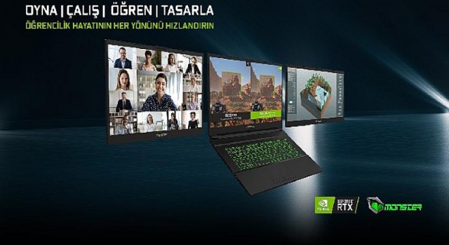 RTX ekran kartlı Monster Notebook’lar ile oyunda da okulda da yüksek performans!