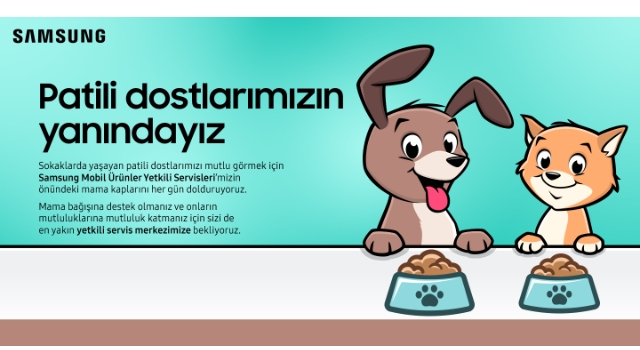 Samsung Mobil Ürünler Yetkili Servis Merkezleri patili dostlarımızın da yanında!