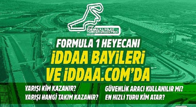 Türkiye GP’sine özel bahisler iddaa’da