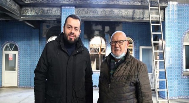 Büyükşehir’in Bahtiyar Camii’nde onarım çalışmaları sürüyor