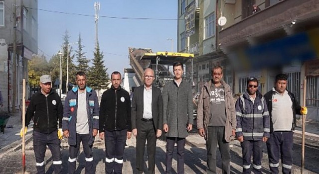 Çumra’da Şeyh Şamil Caddesi’ndeki Sıcak Asfalt Çalışmaları Tamamlandı