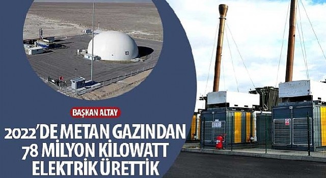 Başkan Altay: “2022'de Metan Gazından 78 Milyon Kilowatt Elektrik Ürettik”