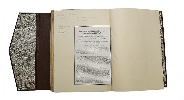 Müteferrika Matbaası nın İlk Eseri 'Vankulu Lugatı Küçükçekmece İmzalı Kitaplar Müzesi nde