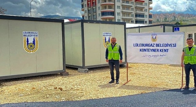 Lüleburgaz Belediyesinden Malatya'ya konteyner desteği