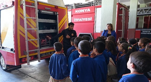 Konya Büyükşehir Minik Öğrencileri Yangın Konusunda Bilinçlendiriyor