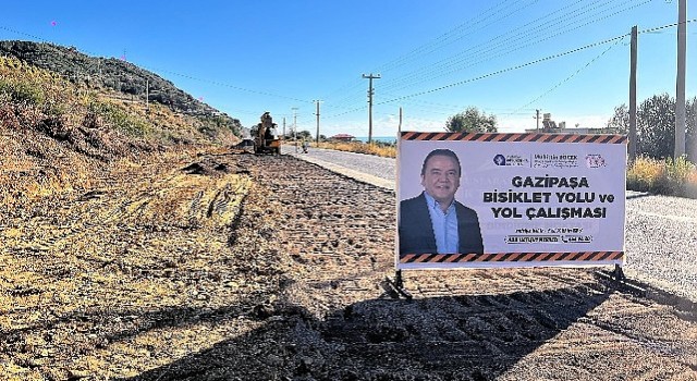 Alanya- Gazipaşa arasına 13 kmlik yeni bisiklet yolu yapılıyor