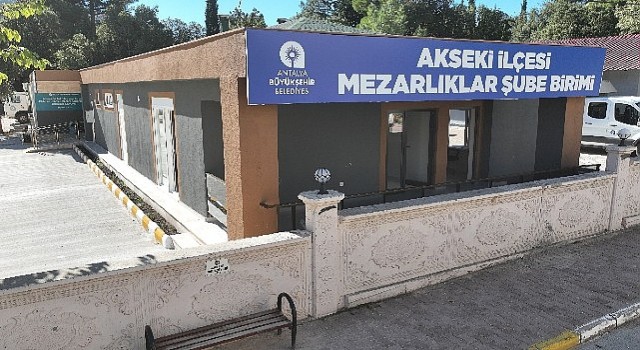 Büyükşehir Belediyesinden Aksekiye gasilhane ve mezarlık hizmeti